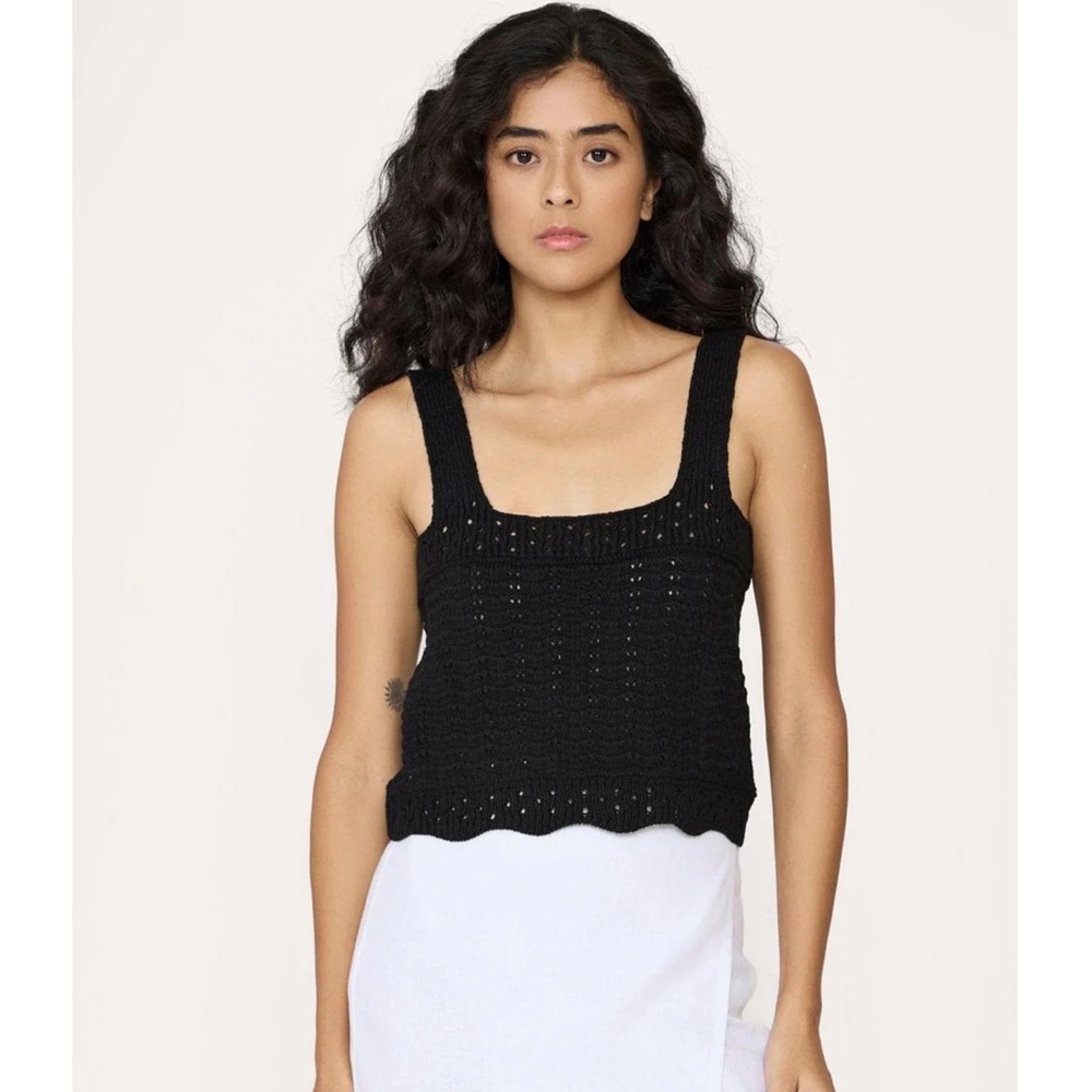 Laude The Label Crochet square neck top